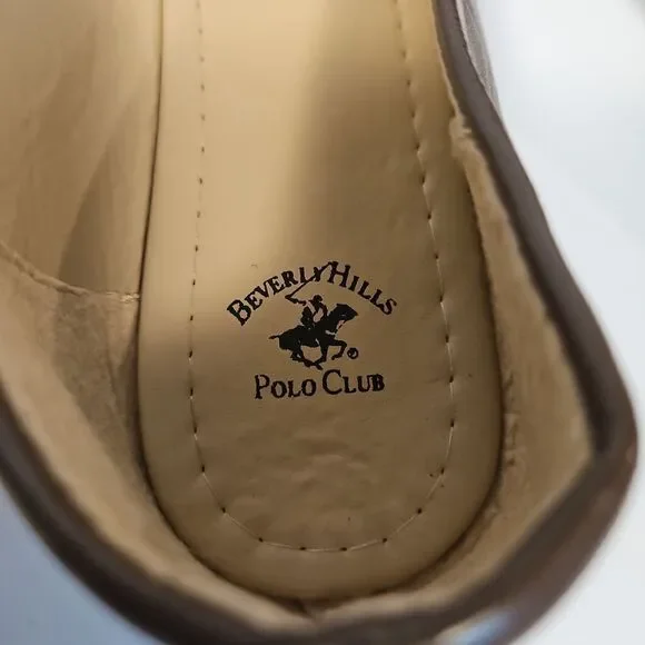 Beverly Hills Polo Club Brown Flats Like New sz 10 - Picture 3 of 8